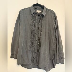Pilcro Charcoal Button-Down Shirt Medium